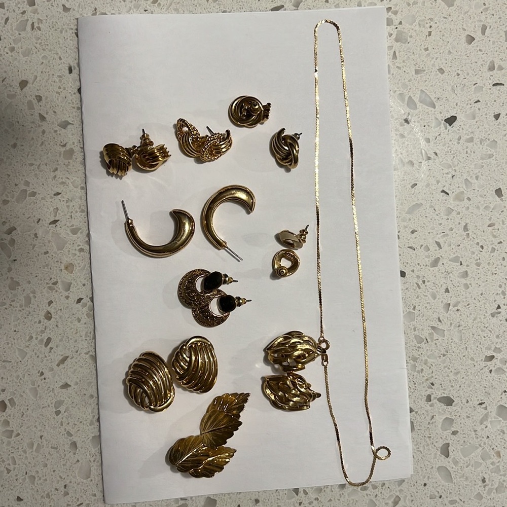 Earrings and necklace
